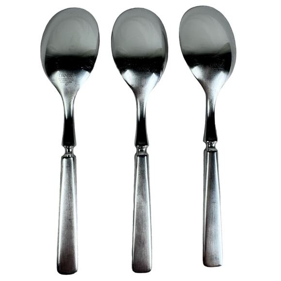 Dansk ANVIL IHQ Japan Vintage 1980s Stainless Satin TEASPOONS-6.5”-Set of 3 - Picture 3 of 4
